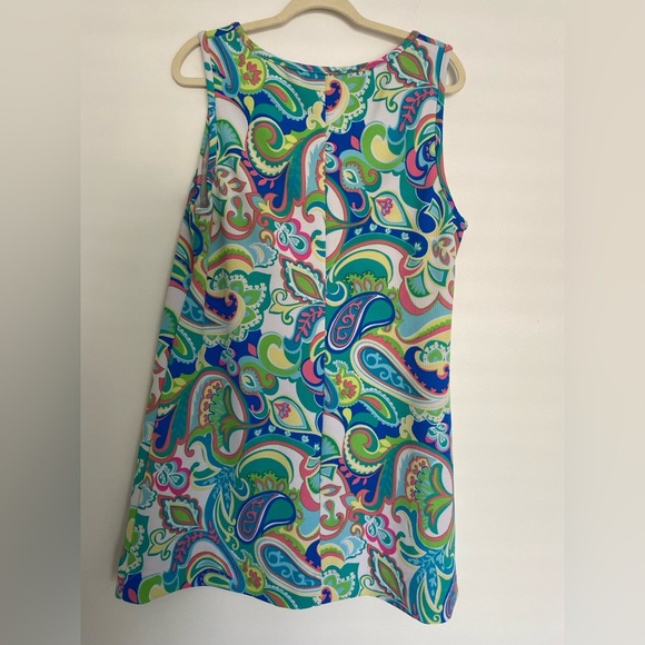 Ronni Nicole Bright Multicolor Paisley Shift Summer Dress Women XXL 2X Beach - Picture 3 of 9